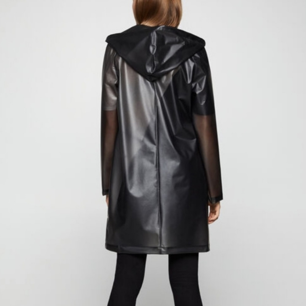 Sheer Black Bcbgeneration Raincoat - image 5